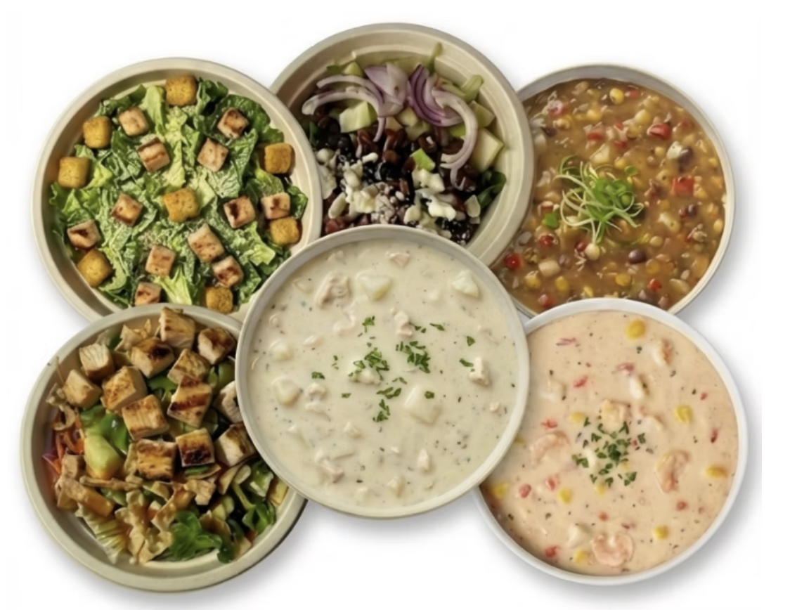 Fresh soups and salads